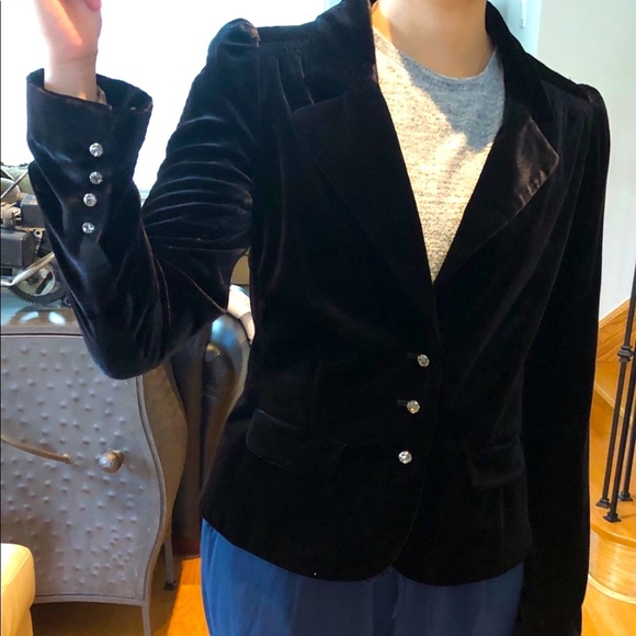 Juicy couture high quality thick velour cropped jacket. High Quality Rhinestone - Picture 2 of 12